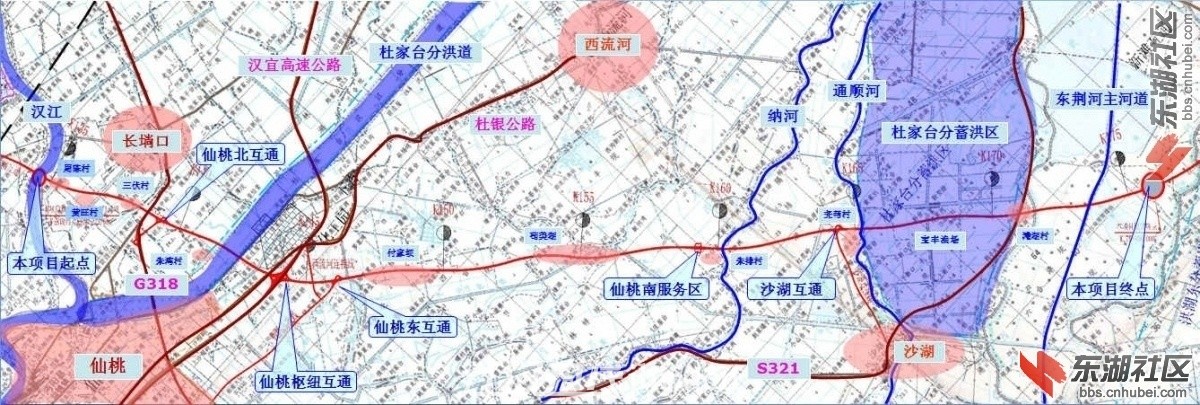 仙桃城铁详细规划图 路线起点接武汉城市圈环线高速公路孝感市境