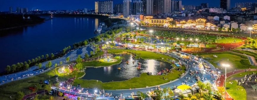 	荒滩变公园，汉江仙桃段绘出最美岸线