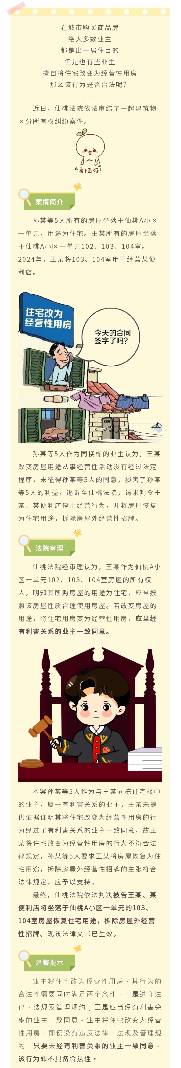 仙桃王某将住宅用房用于经营便利店，结果.......jpg